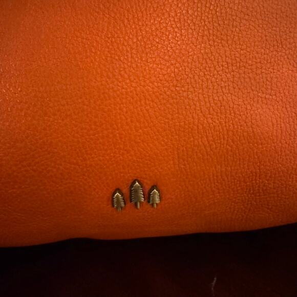 Portland Leather goods SLOUCHY SHOULDER BAG Orange Koi Large purse - Picture 3 of 11